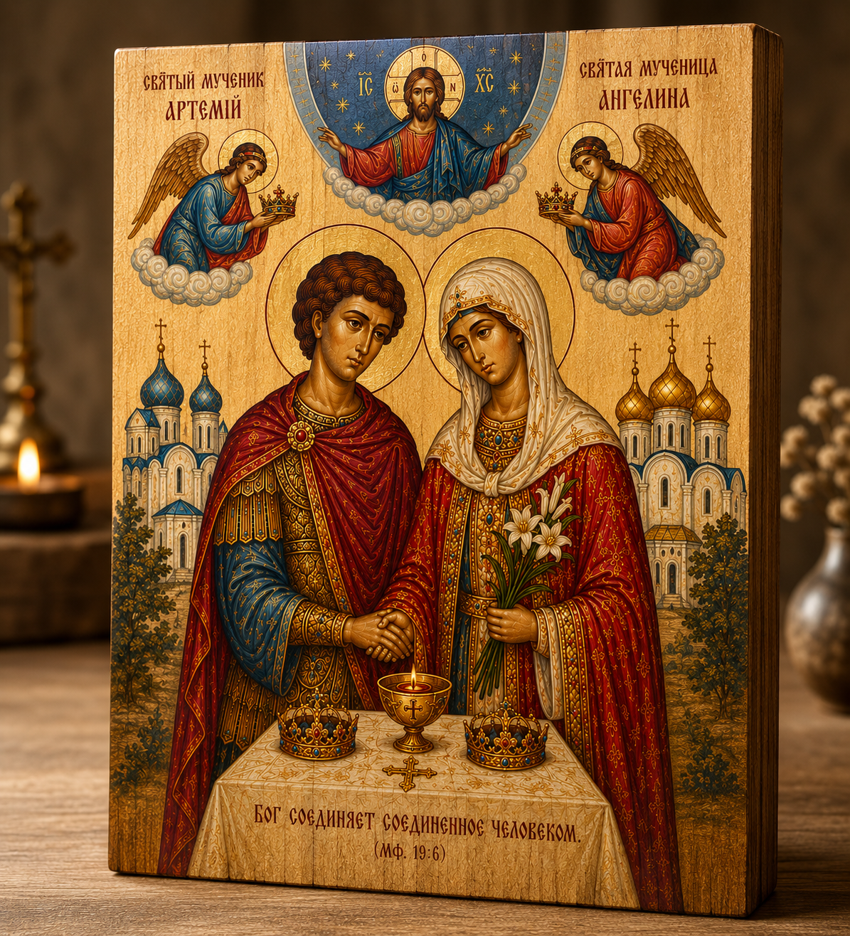 orthodoxe Hochzeitsikone 13 x 9cm