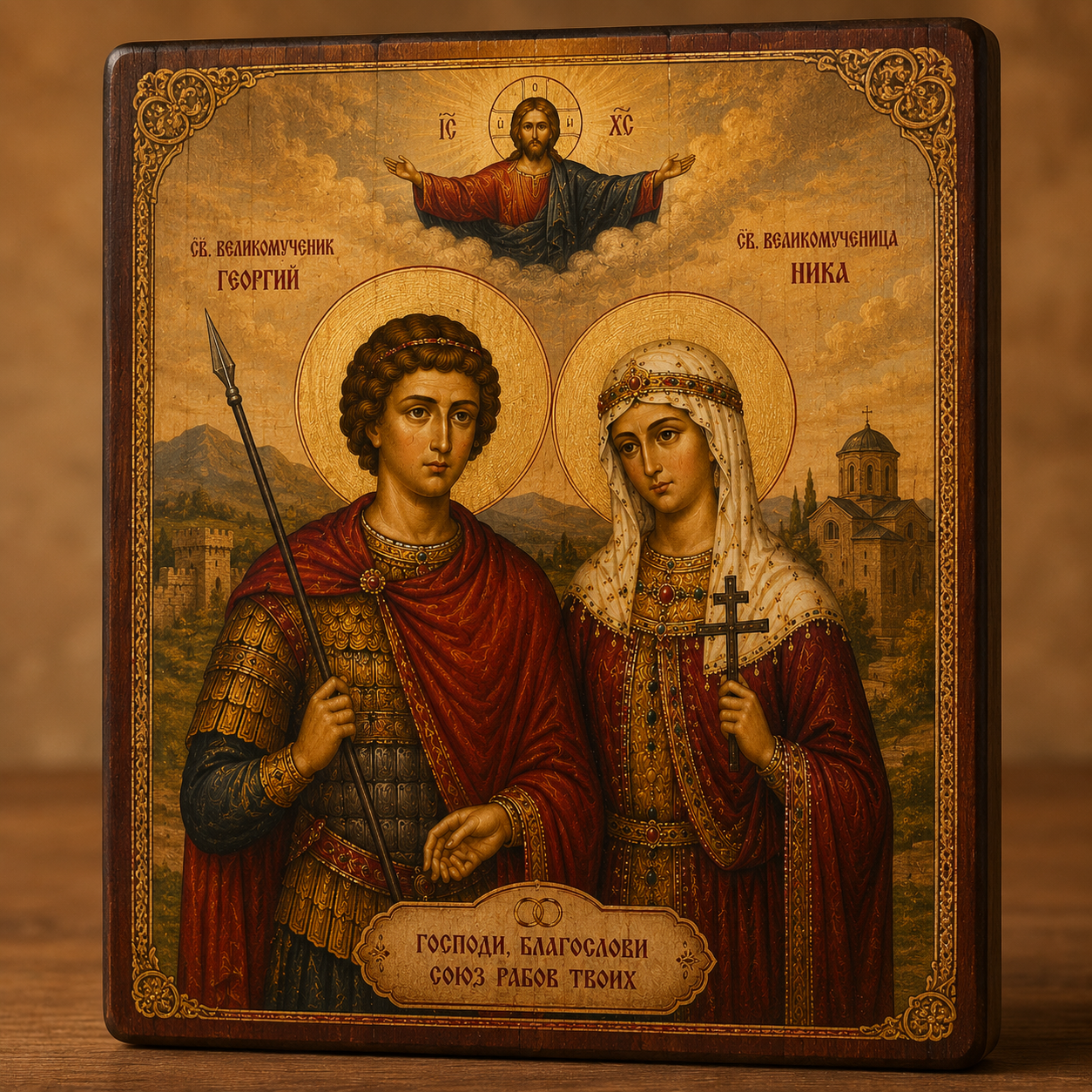 orthodoxe Hochzeitsikone 13 x 9cm